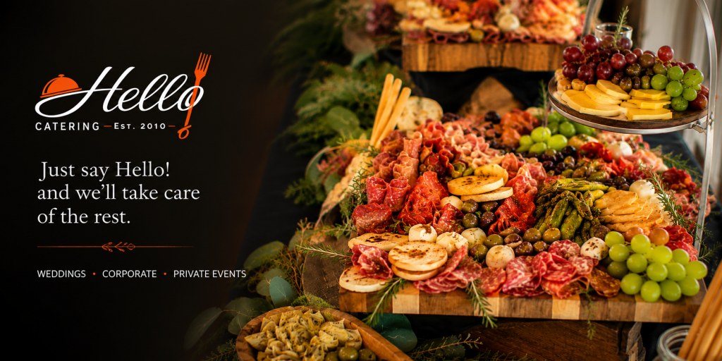 table with food on it