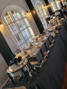buffet line chaffing dishes